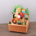 Santa Claus In Forest - Christmas Wooden Handmade Music Box