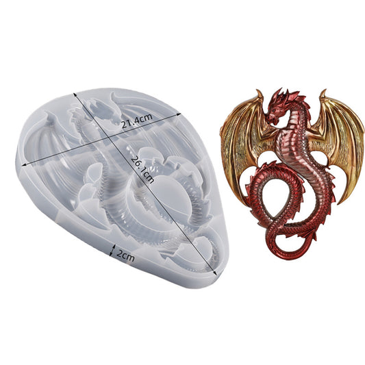 DIY Dragon Figurine Silicone Resin Mold