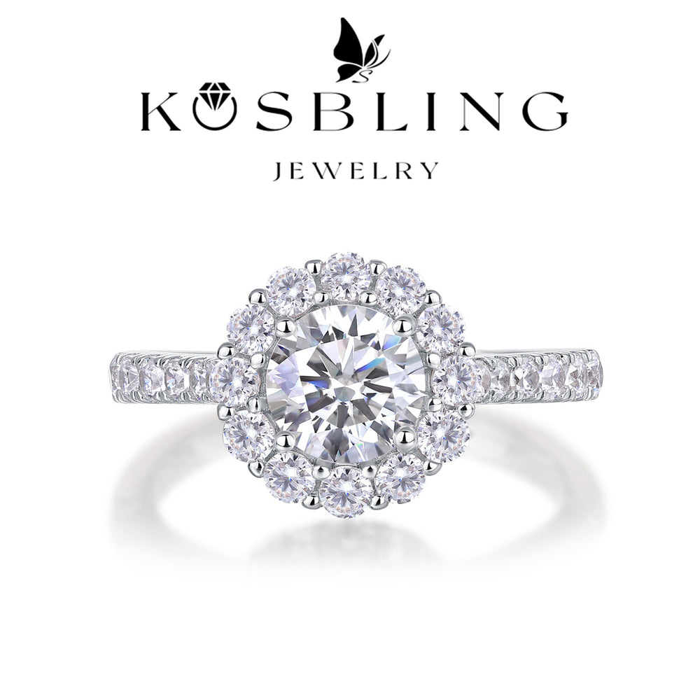 1Carat Moissanite Ring (#MS9917) - BL1