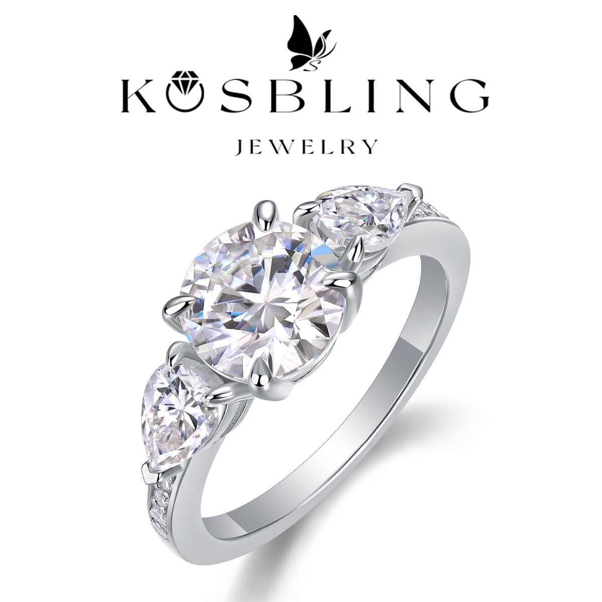 2Carat Moissanite Ring (#MS9929) - BL1