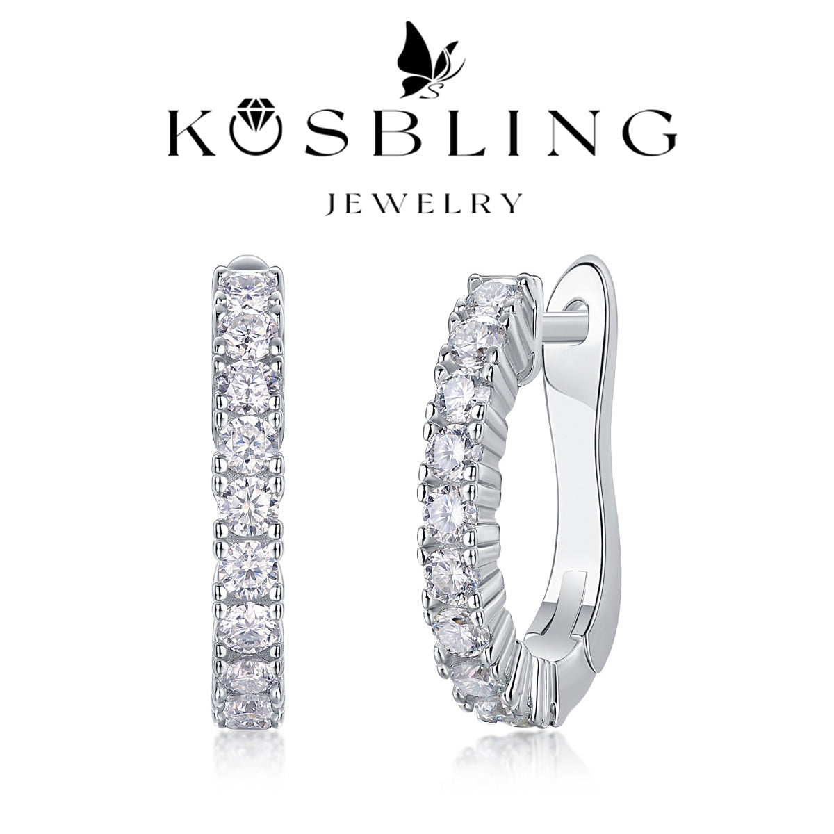 0.1Carat Multi-Moissanite Earrings (#MS9921) - AE