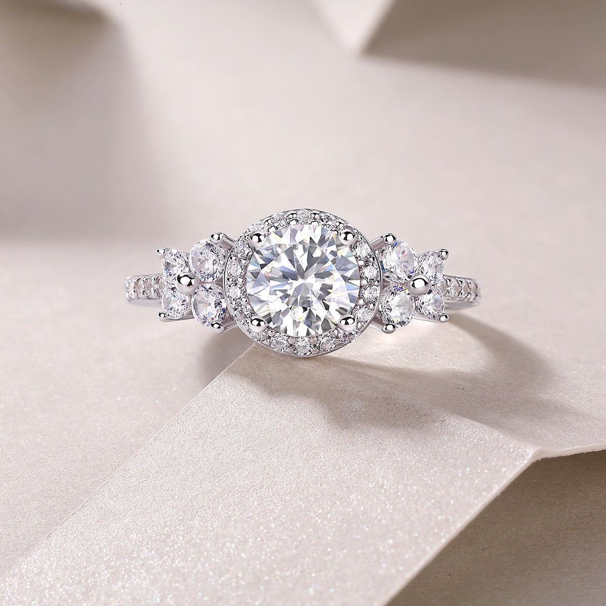 1Carat Moissanite Ring (#MS9913) - BL1