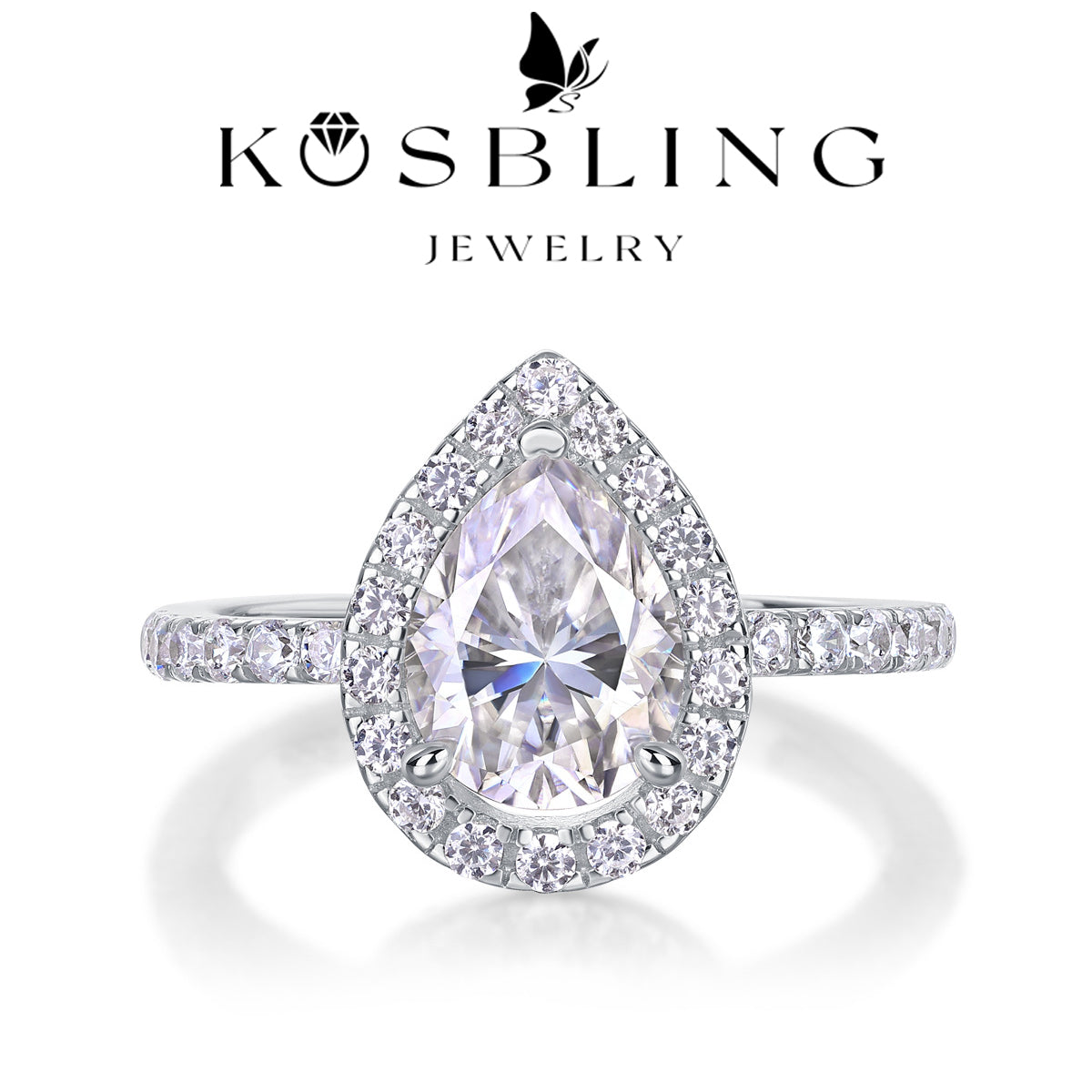 2Carat Moissanite ring (#MS9923) - BL1