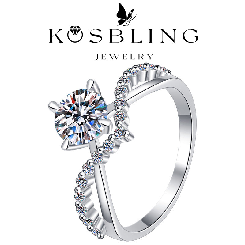 1Carat Moissanite Ring (#MS9930) - BL1