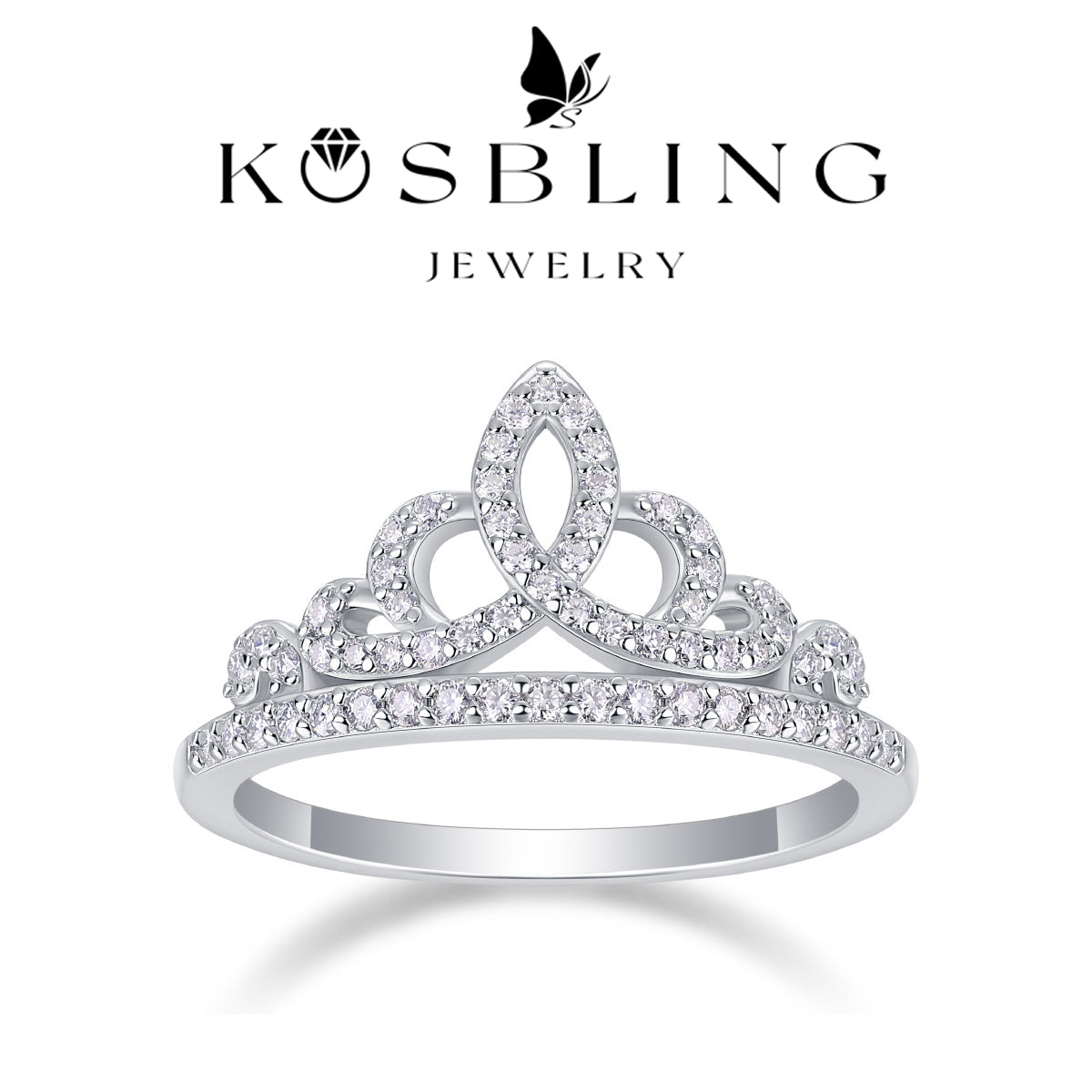 0.1Carat Multi-Moissanite Ring (#MS9931) - BL1