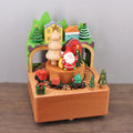 Santa Claus In Forest - Christmas Wooden Handmade Music Box