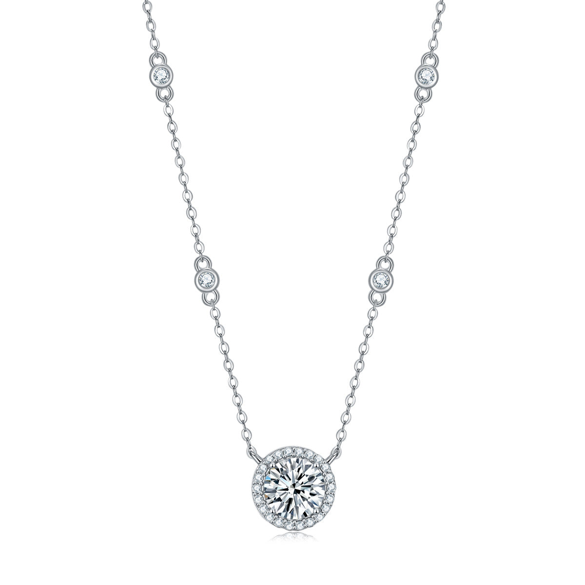 3Carat Moissanite Necklaces (#MS9928) - NK1