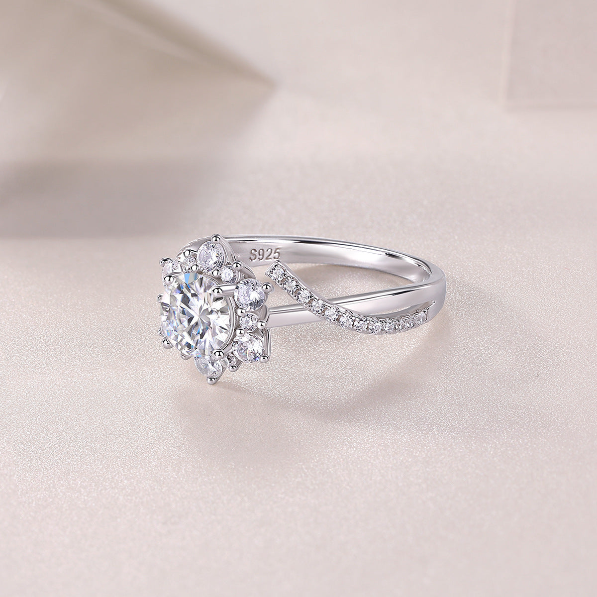 1Carat Moissanite Ring (#MS9924) - BL1