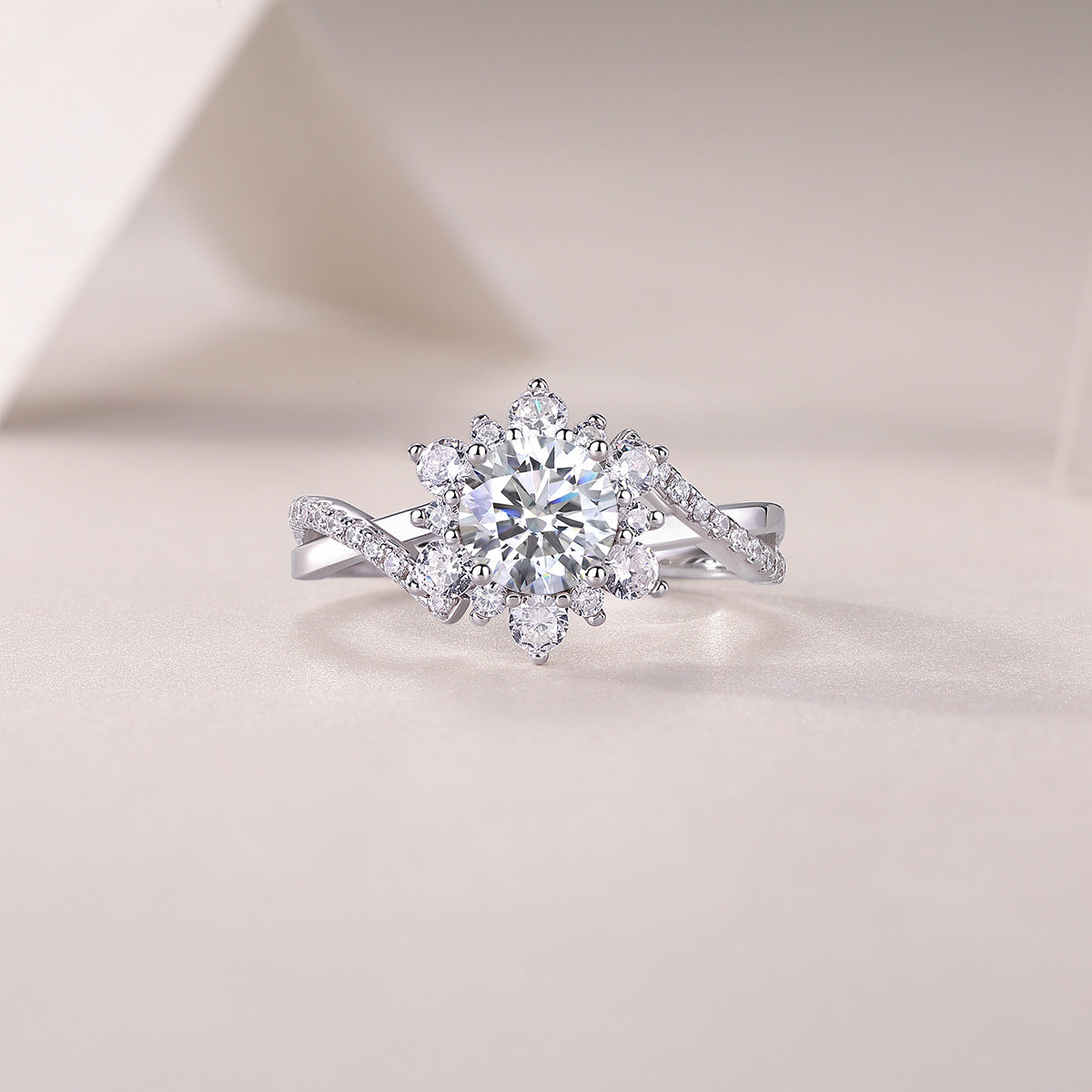 1Carat Moissanite Ring (#MS9924) - BL1