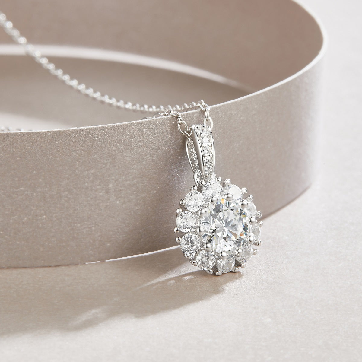 1Carat Moissanite Necklaces (#MS9926) - NK1