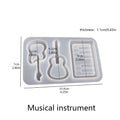 DIY Music resin silicone Mold for Keychain, Kids, Gift