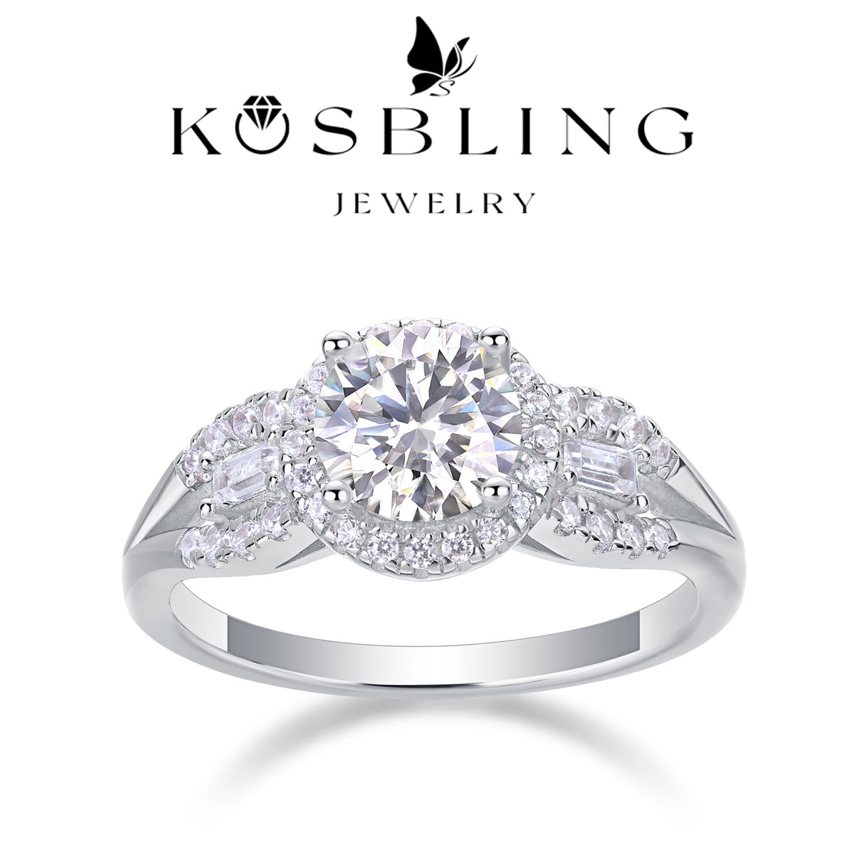 1Carat Moissanite Ring (#MS997) - BL1