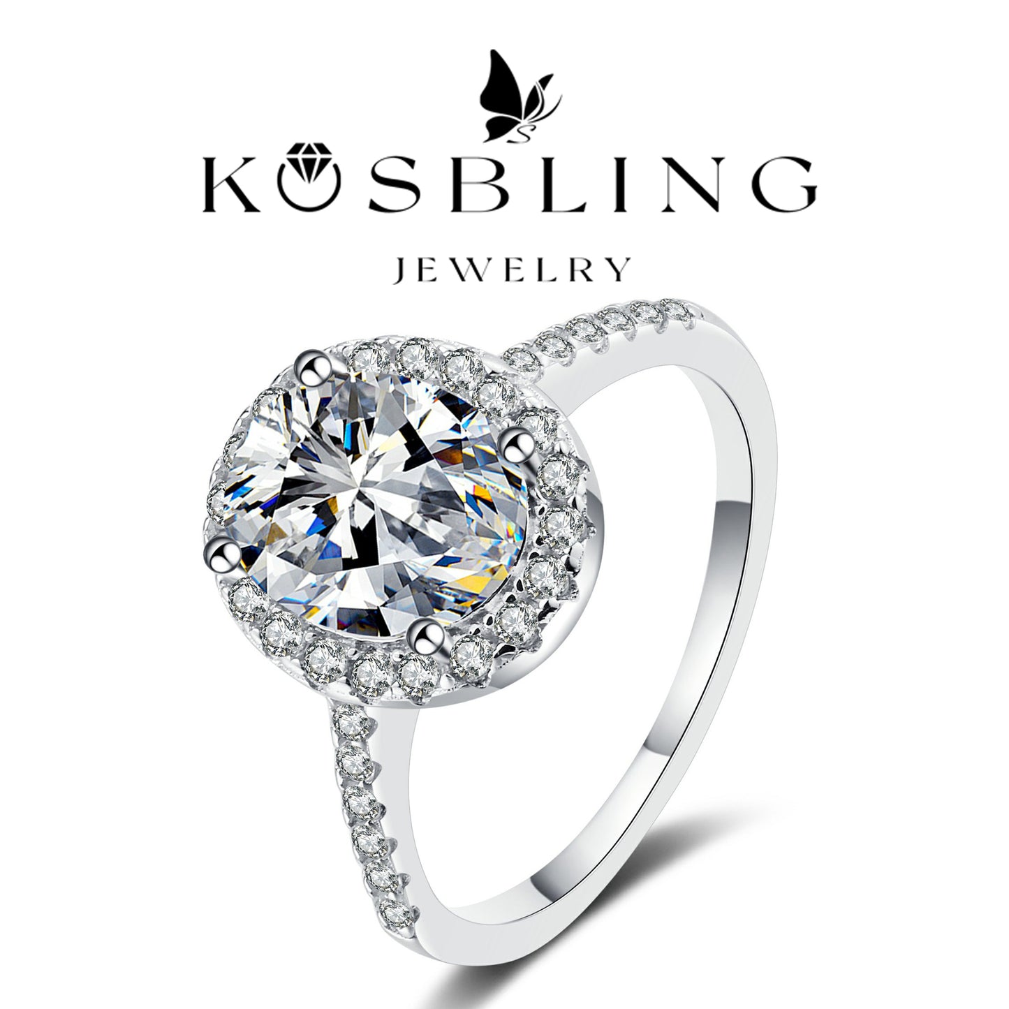 2Carat Moissanite Ring (#MS9941) - BL1