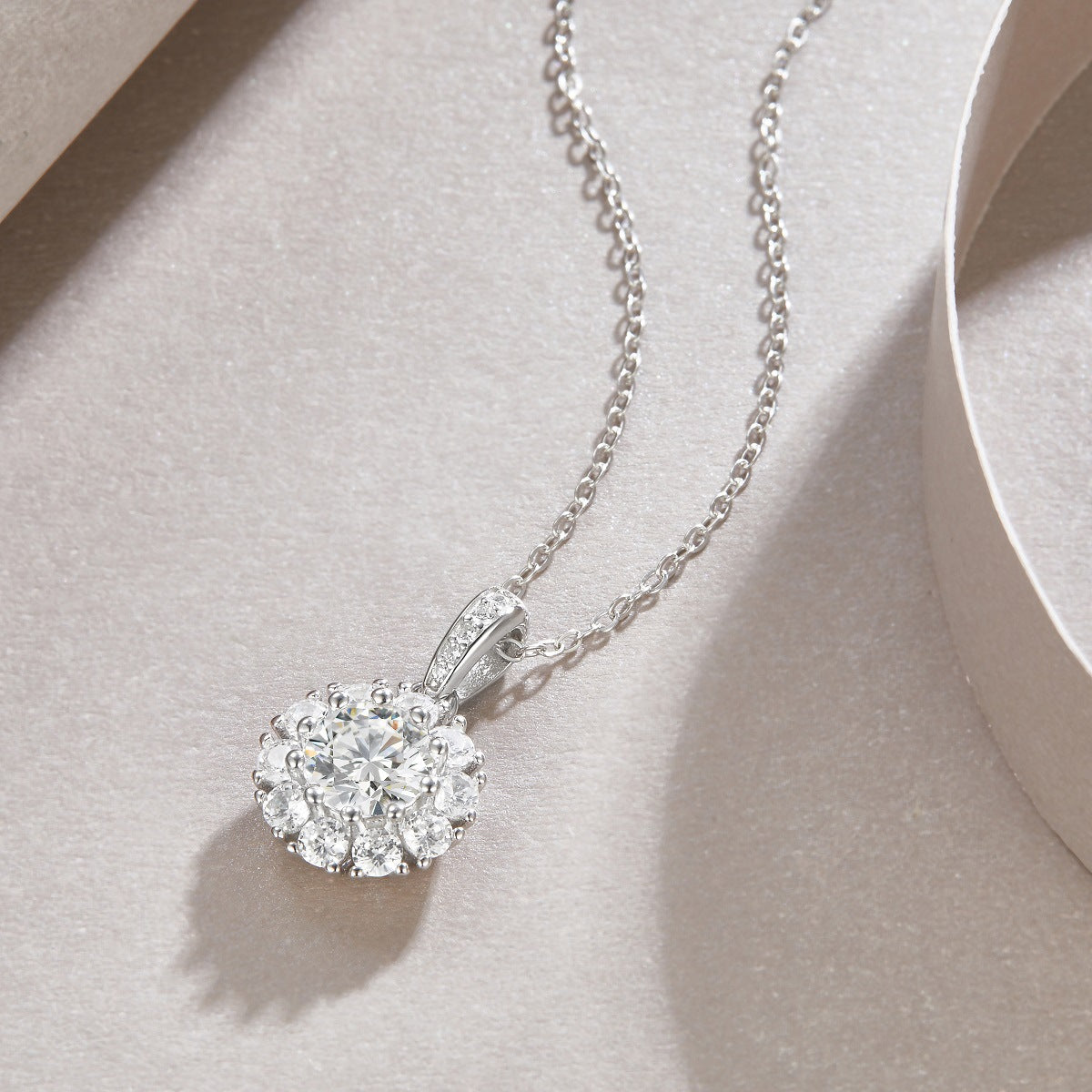 1Carat Moissanite Necklaces (#MS9926) - NK1