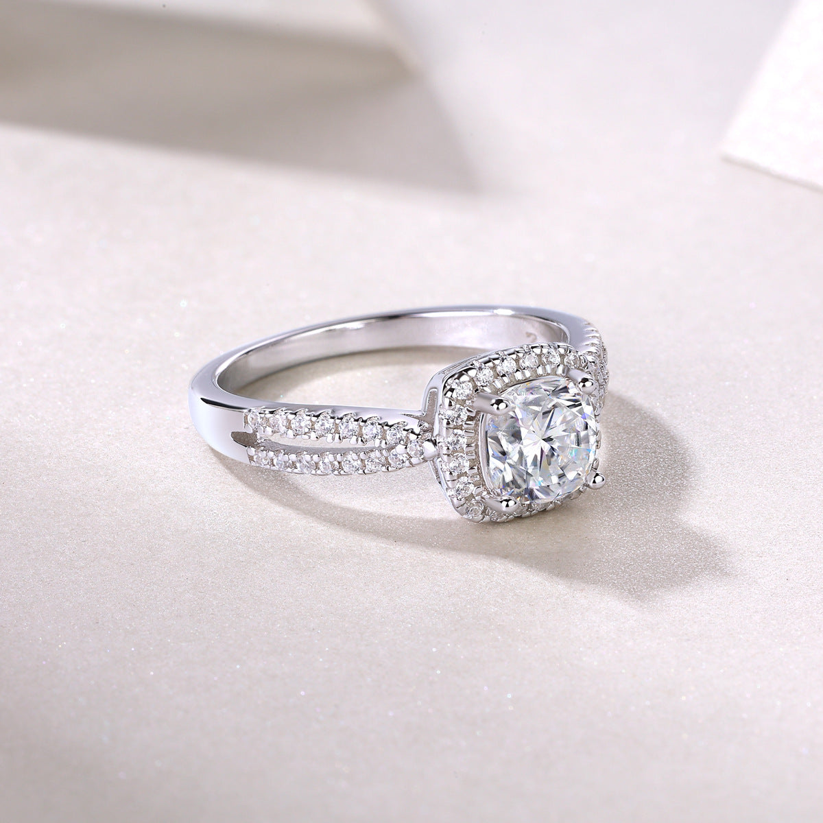 1Carat Moissanite Ring (#MS9937) - BL1