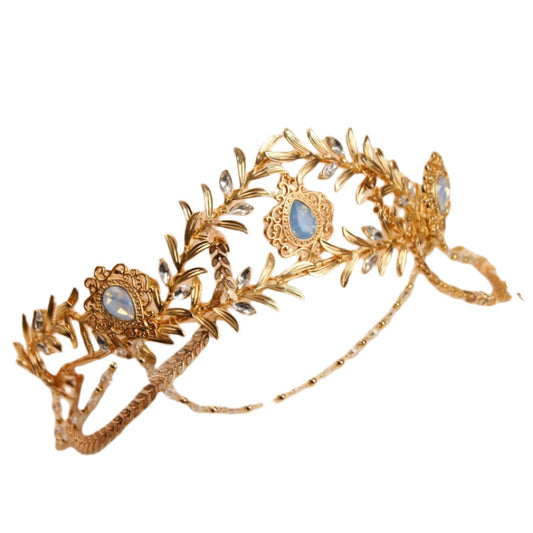 Vintage Baroque Gold Leaf Tiara - HO1