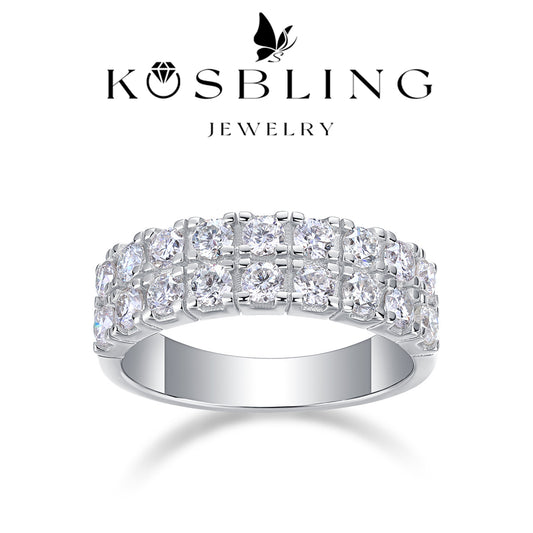 0.1Carat Multi-Moissanite Ring (#MS9912) - BL1