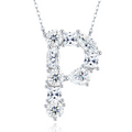 Slender Letter Multi-Moissanite Necklace