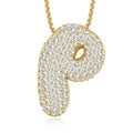Chubby Letter Multi-Moissanite Necklace