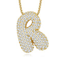 Chubby Letter Multi-Moissanite Necklace