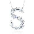 Slender Letter Multi-Moissanite Necklace