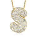 Chubby Letter Multi-Moissanite Necklace