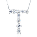 Slender Letter Multi-Moissanite Necklace