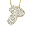 Chubby Letter Multi-Moissanite Necklace