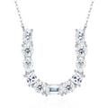 Slender Letter Multi-Moissanite Necklace