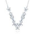 Slender Letter Multi-Moissanite Necklace