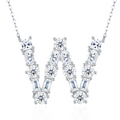 Slender Letter Multi-Moissanite Necklace