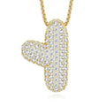 Chubby Letter Multi-Moissanite Necklace