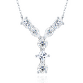 Slender Letter Multi-Moissanite Necklace