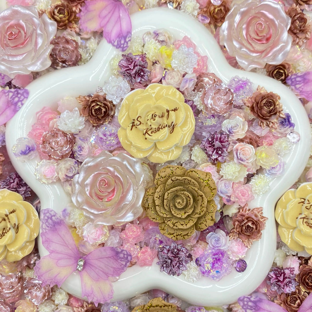 【Buy One Get Equal Volume for Free】- DK03B - Nail Charm+ Rose Mix-glow(Miki)- FC1 1