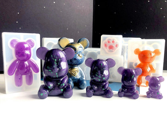 DIY Bear cub handmade silicone resin mold