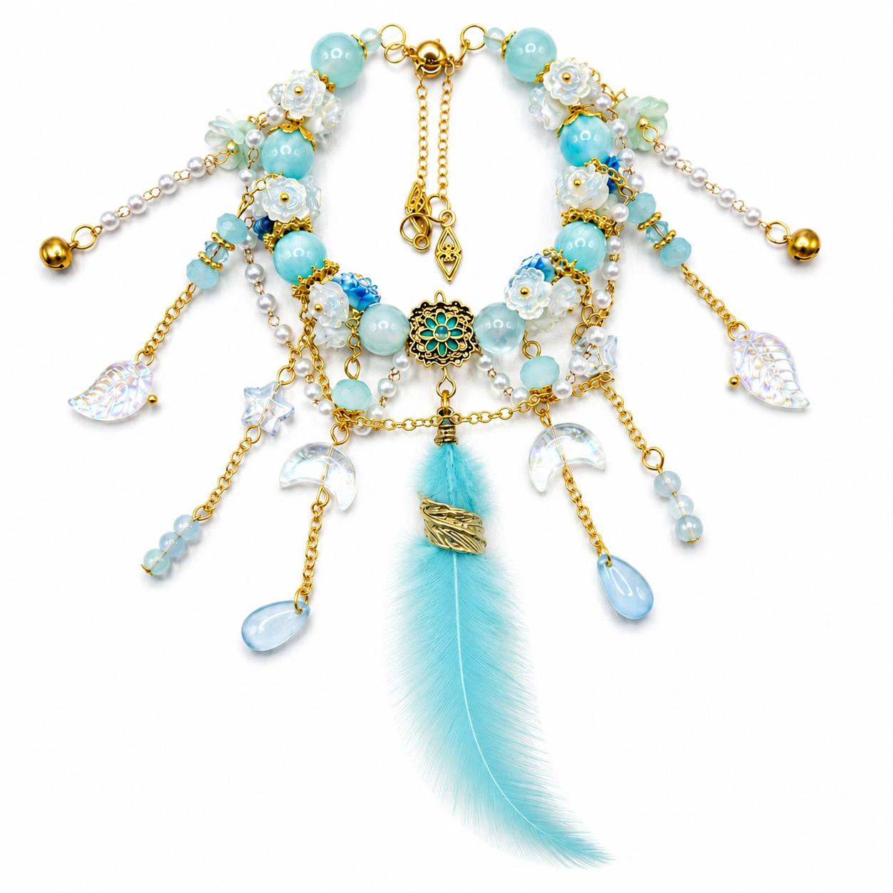 Handmade Floral Bracelets - Feather  KJ1