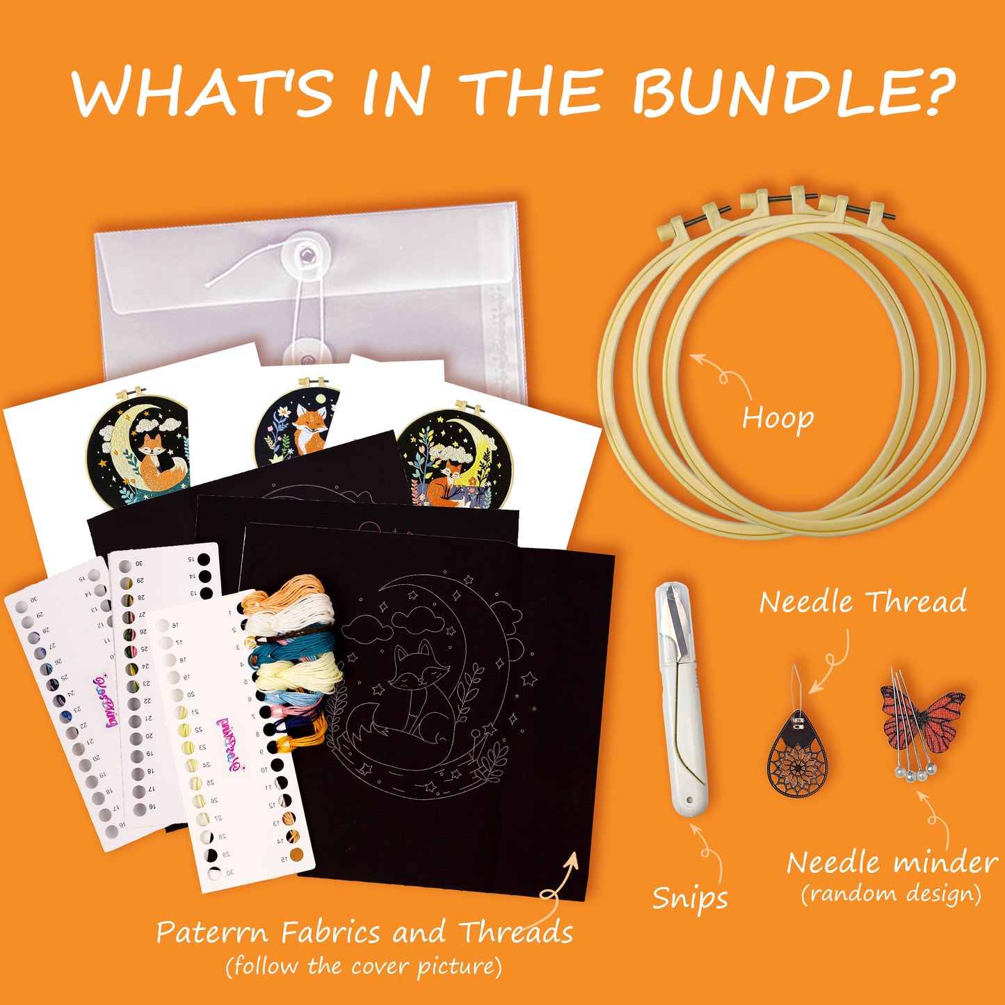 The Lazy Fox Series -  Embroidery Kit Bundle