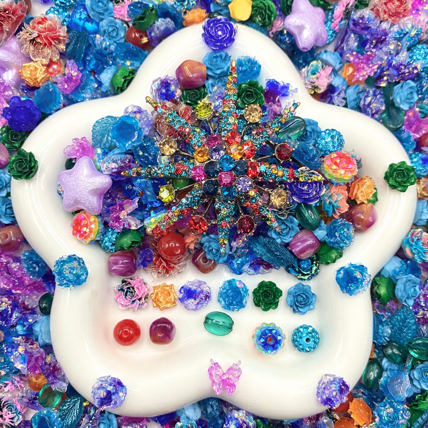 Rainbow Starlight - Nail & Beads Mix-glow(miki)- NailC