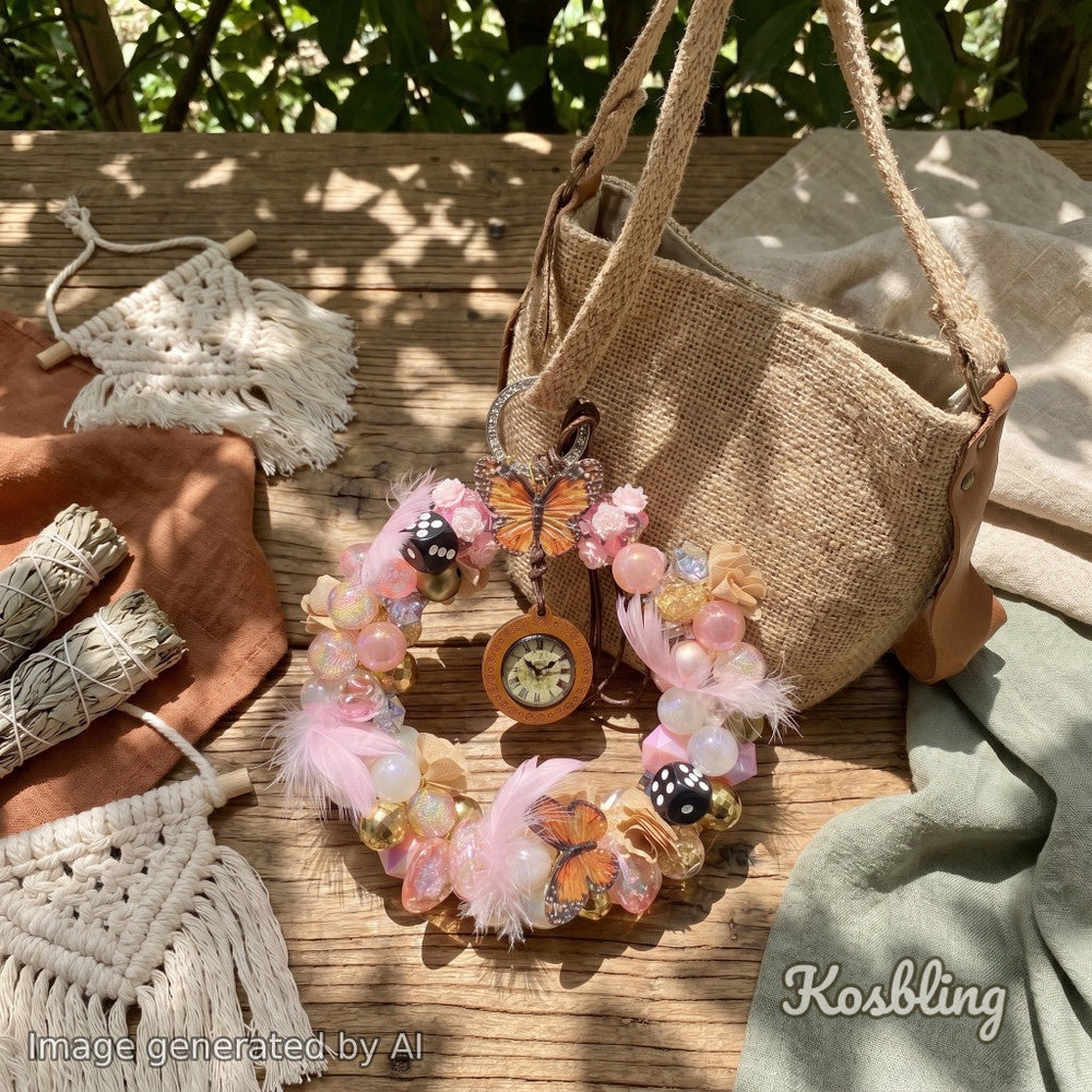 【Buy One Get One Equal Volume For Free】Mechanical Pink Beads Mix for hanging ornament-BD