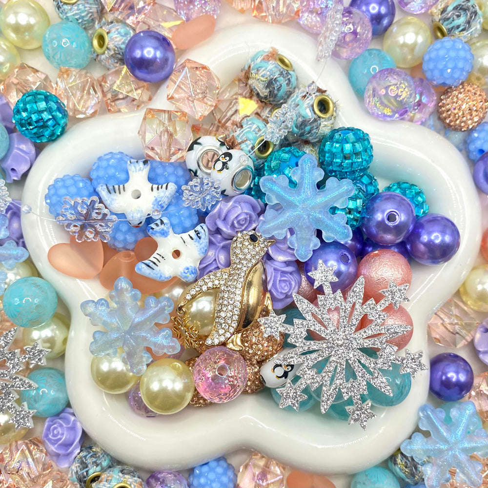【Buy One Get One Equal Volume For Free】Penguin Beads Mix For Keychains(Miki)-BD