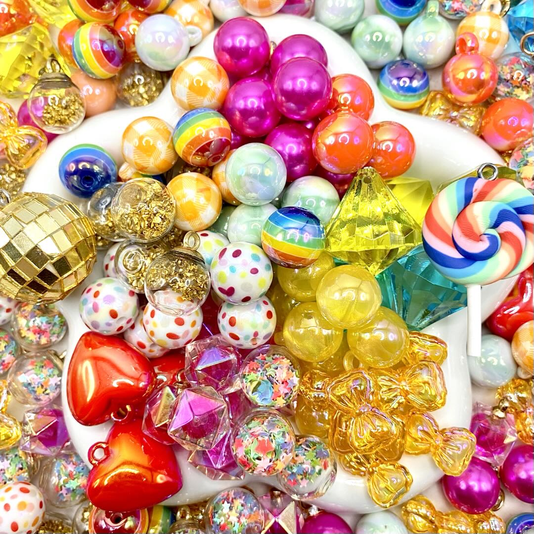 【Buy One Get One Equal Volume For Free】Rainbow Party - Beads Mix for hanging ornament-BD