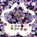 【Buy One Get One Equal Volume For Free】Purple Leopard Nail & Beads Mix-glow(miki)- NailC