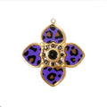 【Buy One Get One Equal Volume For Free】Purple Leopard Nail & Beads Mix-glow(miki)- NailC