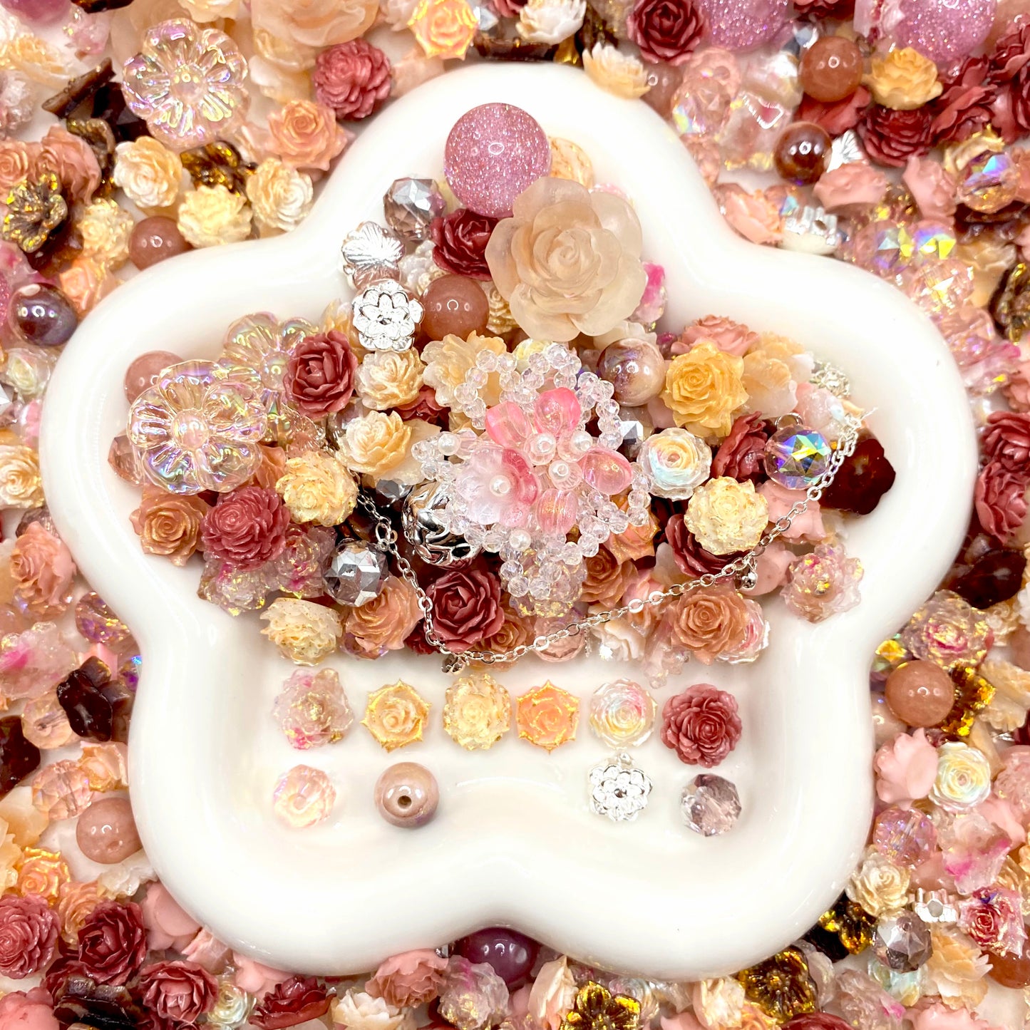 Rustic Rose - Nail & Beads Mix-glow(miki)- NailC