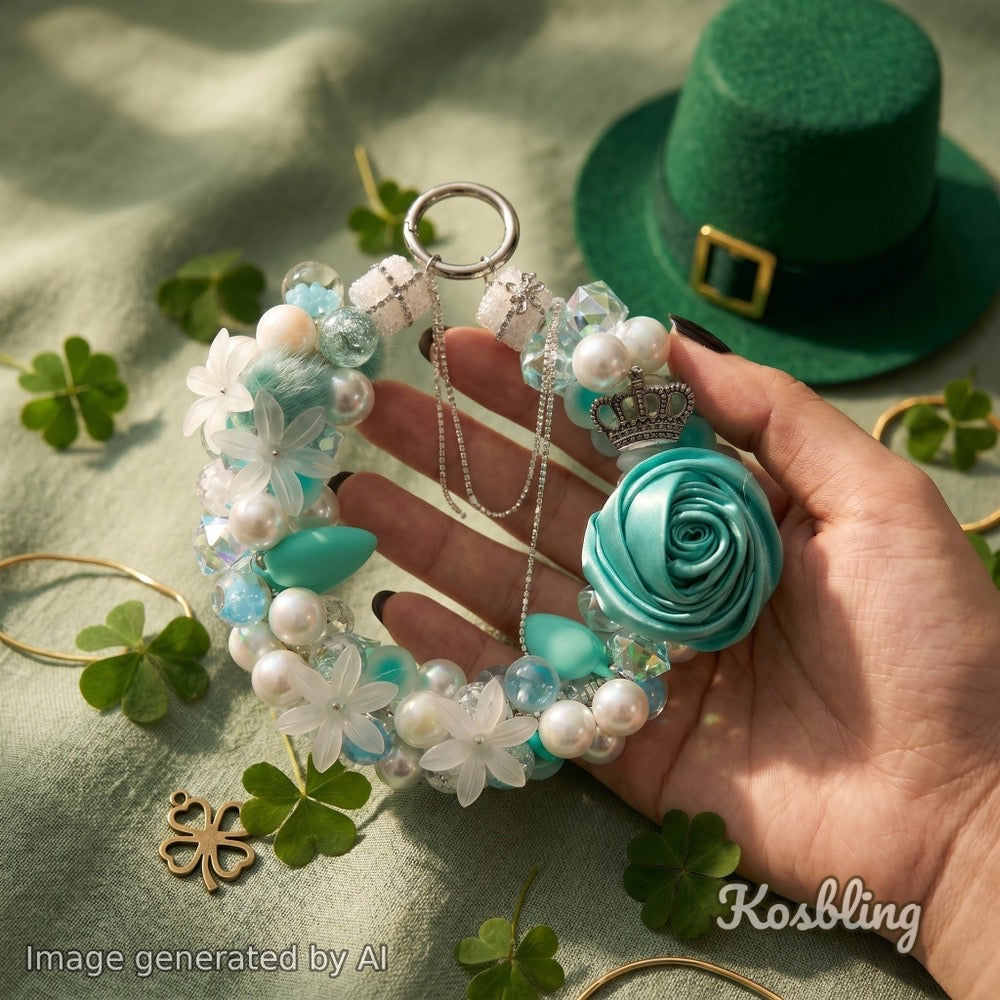 【Buy One Get One Equal Volume For Free】Teal Beads Mix for hanging ornament-BD