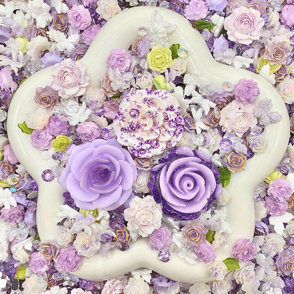 【Buy One Get Equal Volume for Free】Lavender Nail charm + Rose Mix-glow(Miki)- FC1