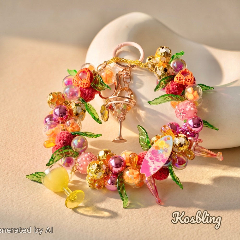 【Buy One Get One Equal Volume For Free】Tropical Beads Mix For Keychains(Miki)-BD