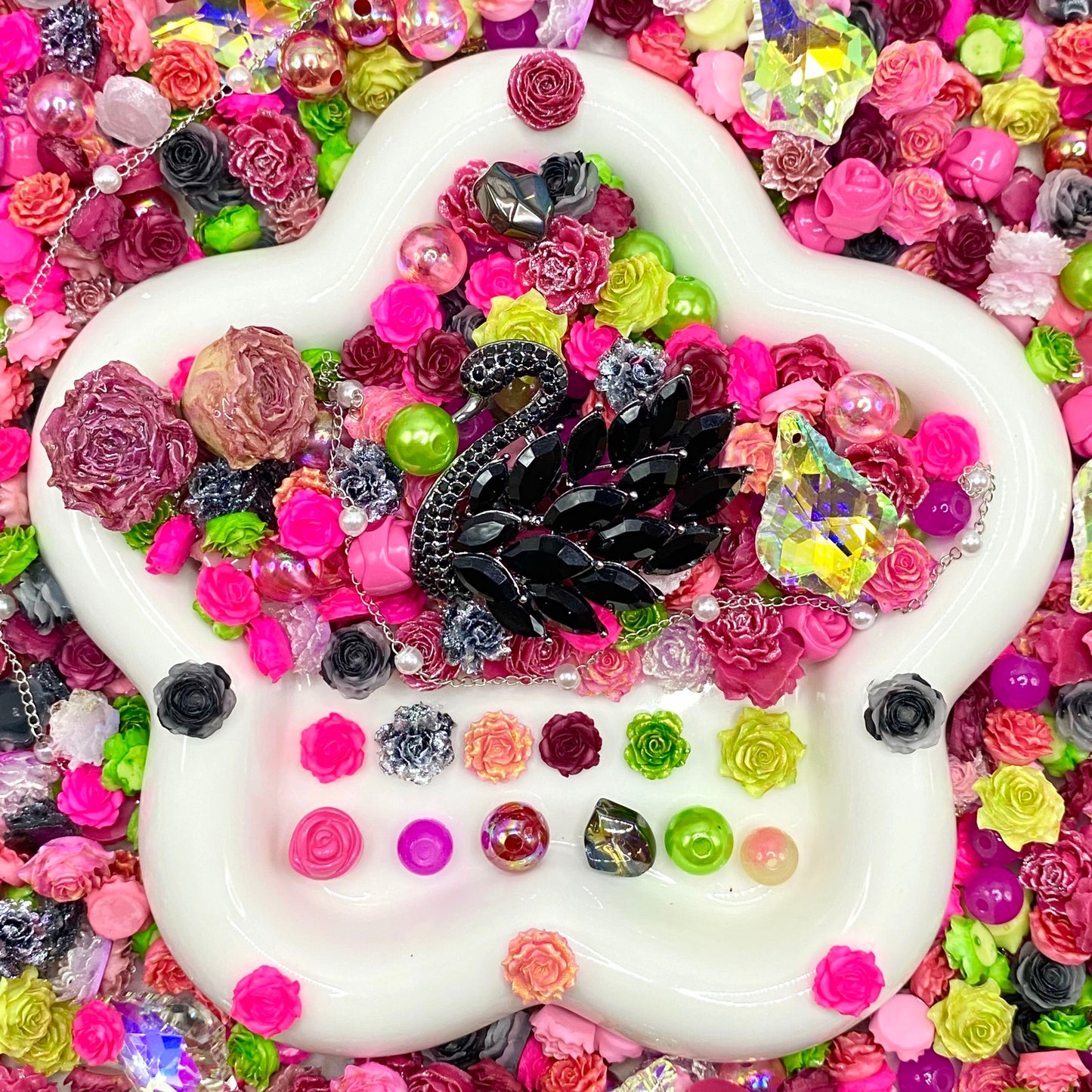 【Buy One Get One Equal Volume For Free】Neon Swan Nail & Beads Mix-glow(miki)- NailC