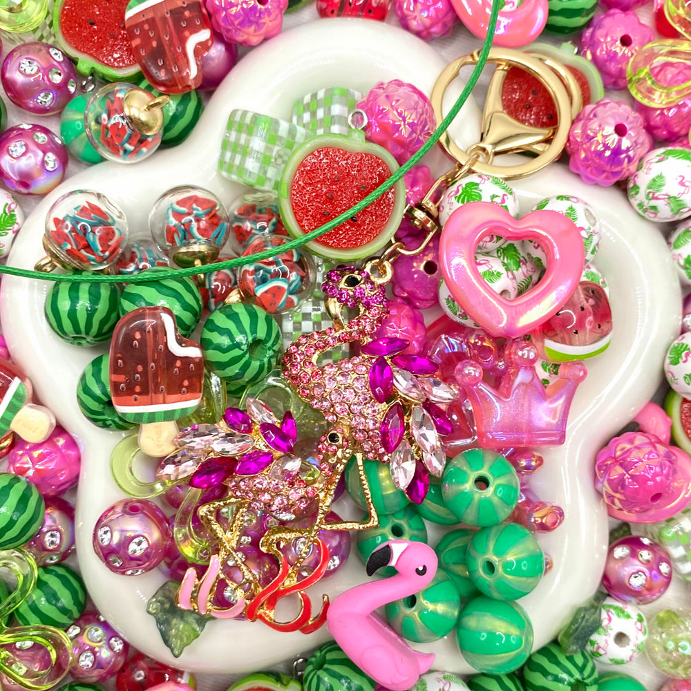 【Buy One Get One Equal Volume For Free】Watermelon Beads Mix For Keychains(Miki)-BD