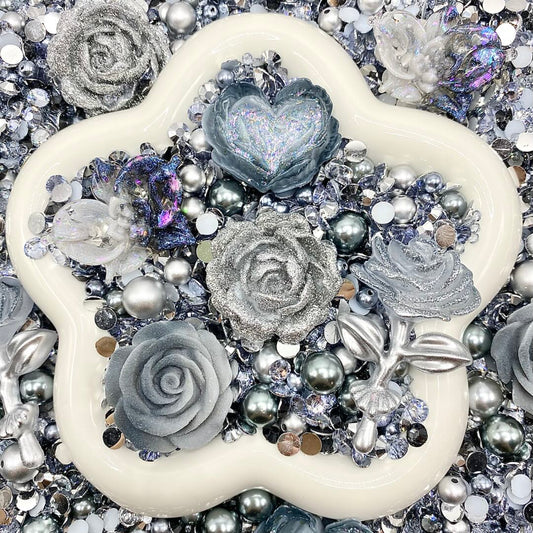 【Buy One Get Equal Volume for Free】Silver & Gray Rose Mix-glow(Miki)- FC1